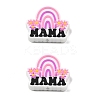 Mother's Day Silicone Focal Beads SIL-B078-07B-1