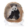 Printed Natural Agate Slice Stone Ornament DJEW-M011-03F-1