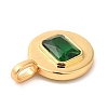 Brass with Cubic Zirconia Pendants KK-K339-01G-01-3