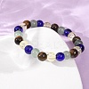 Natural Tiger Eye & Glass Beads Stretch Bracelets for Women Men LS-BJEW-P398-01C-3