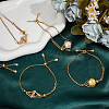 6Pcs Adjustable Brass Macrame Pouch Bracelet Making for Stone Holder AJEW-SC0003-69G-3