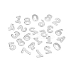 100Pcs 10 Style 201 Stainless Steel Charms STAS-CJ0001-232-7