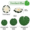 Artificial EVA Foam Lotus Leaf & Flower AJEW-SP0003-26A-2