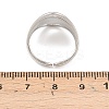 US Size 7 304 Stainless Steel Cuff Rings LS-RJEW-D336-04P-3