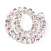 Electroplate Transparent Glass Beads Strands X-EGLA-N022-04A-D18-2