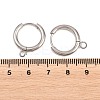 316 Stainless Steel Huggie Hoop Earring Findings X-EJEW-B158-01C-P-3