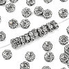 Flower Brass Crystal Rhinestone Bead Spacers RB-D302-P-1