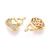 Brass Micro Pave Cubic Zirconia Charms KK-N263-83G-2