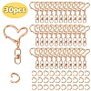 Alloy Heart Lobster Clasps KEYC-YW0001-20RG-1