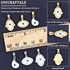6Pcs 6 Style 304 Stainless Steel Pendants STAS-UN0039-43-4