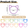 96Pcs 12 Colors Baking Paint Iron Stitch Markers IFIN-HS0001-05-2