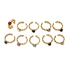 304 Stainless Steel Adjustable Open Cuff Rings RJEW-A071-11G-4