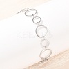 304 Stainless Steel Link Chain Bracelets for Women BJEW-P373-03A-P-1