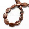 Flat Oval Gemstone Natural Mahogany Obsidian Stone Beads Strands G-S113-01-2