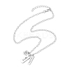 Valentine's Day Alloy and 201 Stainless Steel Word Love Pendant Necklaces NJEW-JN04693-1