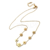 316 Surgical Stainless Steel Flower Link Chain Necklaces for Women LS-NJEW-P324-06G-2