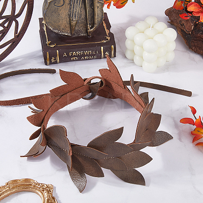 Leaf Leather Headbands OHAR-WH20010-01A-1