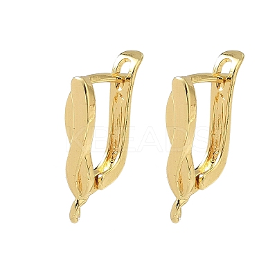 Brass Hoop Earring Findings KK-G536-07G-1