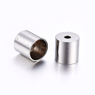 Tarnish Resistant 201 Stainless Steel Cord Ends STAS-O107-13P-01-1