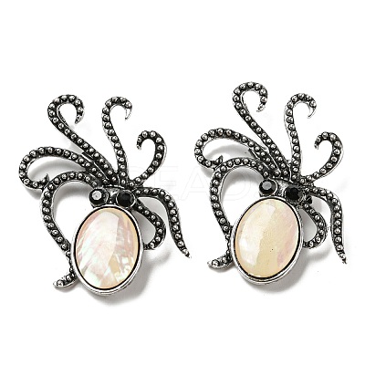 Natural Paua Shell/Abalone Shell Octopus Brooch FIND-Z032-03A-1
