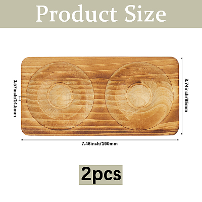 Beech Wooden Jewelry Bracelet Finger Ring Diplay Holder Tray ODIS-WH0010-02J-02-1