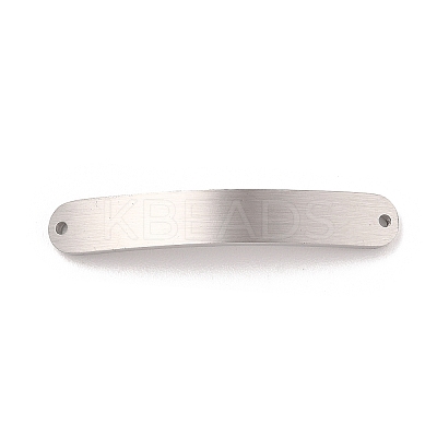 Non-Tarnish 304 Stainless Steel Brushed Curved Rectangle Connector Charms LS-STAS-R222-03P-1