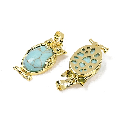 Synthetic Turquoise Pendant KK-F887-02G-02-1