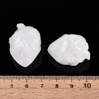 Natural Quartz Crystal Heart Beads G-T144-04B-1