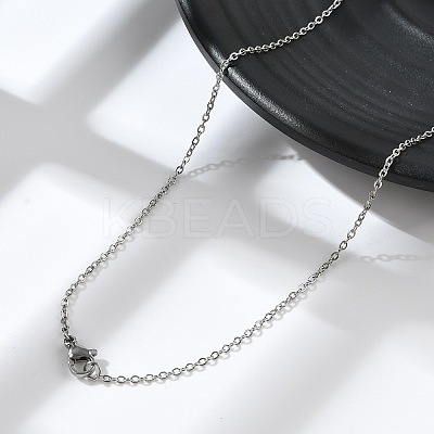 Non-Tarnish 304 Stainless Steel Cable Chains Necklace for Men Women LS-NJEW-N050-A02-S15-1