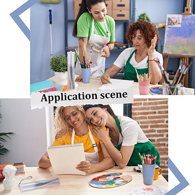 2Pcs Extendable Plastic Paint Brush Case AJEW-GF0013-01-1
