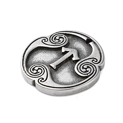 Rune Letters Alloy Pendants PALLOY-S193-01AS-17-1