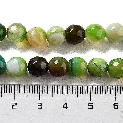 Natural Striped Agate/Banded Agate Beads Strands G-G581-8mm-16-1