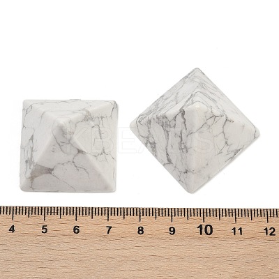 Natural Howlite Orgonite Pyramid Display Decorations G-C186-07F-1