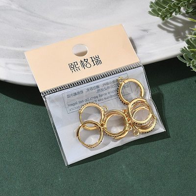 SHEGRACE Brass Micro Pave Clear Cubic Zirconia Hoop Earrings Findings XGR0154G-96G-1