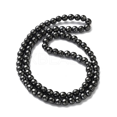 Non-Magnetic Synthetic Hematite Beads Strands G-H1624-4mm-AB-1