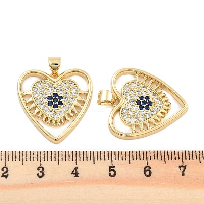 Brass Pave Cubic Zirconia Pendants KK-U009-04B-G-1