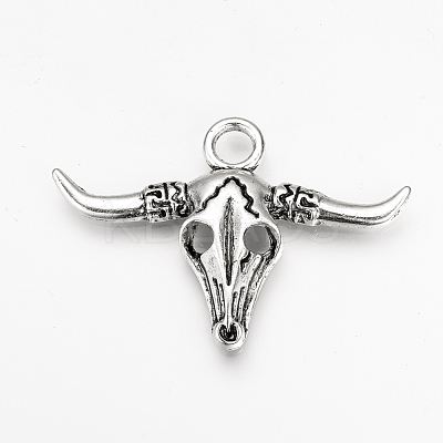 Tibetan Style Alloy Pendants TIBEP-Q078-10AS-NR-1