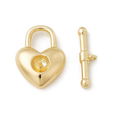 Brass Toggle Clasps KK-K271-20G-1