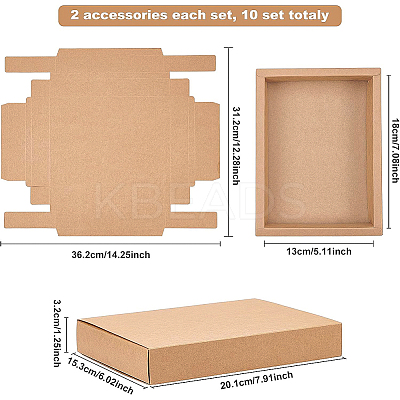 Kraft Paper Folding Box CON-WH0010-01K-C-1