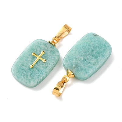 Natural Amazonite Pendants G-G461-06G-07-1