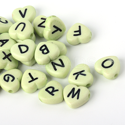 Horizontal Hole Opaque Acrylic Beads SACR-Q126-04-1