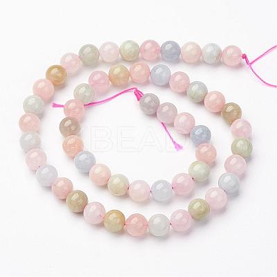Natural Morganite Bead Strands G-P213-18-12mm-1