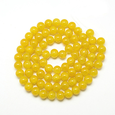 Baking Paint Crackle Glass Bead Strands LS-DGLA-Q023-8mm-YS28-1