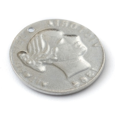 Tarnish Resistant 304 Stainless Steel Charms STAS-O145-08P-1