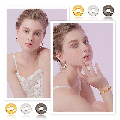 450Pcs 3 Colors Brass Spacer Beads KK-FH0001-89-1