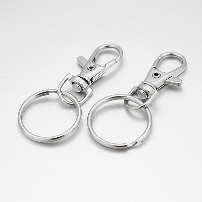 Alloy Swivel Clasps with Iron Key Rings LS-X-PALLOY-O058-02-1