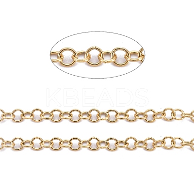 PVD Vacuum Plating 304 Stainless Steel Rolo Chains CHS-F011-08B-G-1
