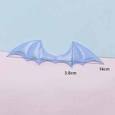 Bat Wing Shape Sew on Double-sided Satin Ornament Accessories PW-WG94526-06-1