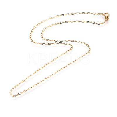 Ion Plating(IP) 304 Stainless Steel Cable Chains Necklaces MAK-L015-37A-1