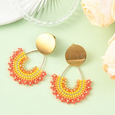 3 Pairs 3 Colors 304 Stainless Steel Dangle Stud Earring Sets for Women EJEW-MZ00755-1